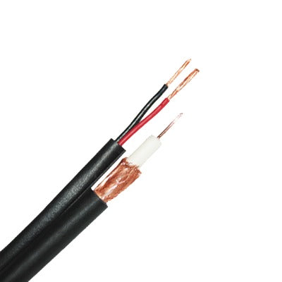 Cable RG6 con 2 Cables Calibre 18 para AlimentaciÃ³n, 305 Metros, Malla del 96% / Intemperie