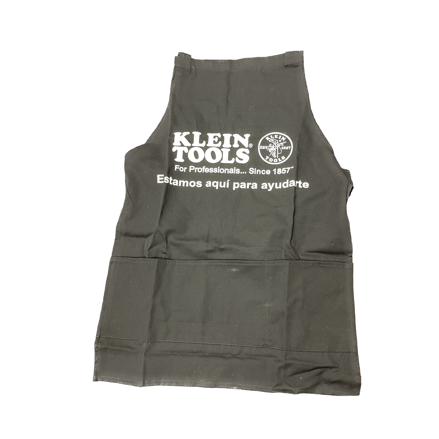 Mandil de Lienzo para Parrillero Experto. Color Negro y Grabados en Blanco