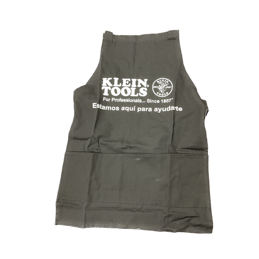 Mandil de Lienzo para Parrillero Experto. Color Negro y Grabados en Blanco