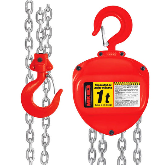 Pm-16 Polipasto Manual 1Ton.Cadena 6Mt Mikels