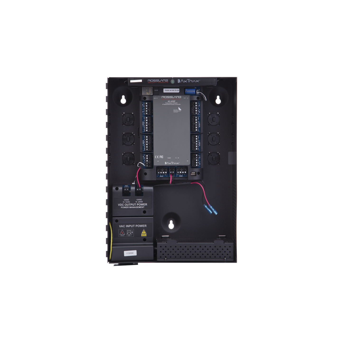 Controlador de Acceso para 4 Lectoras / Expandible a 4 Lectores Adicionales / 30,000 Tarjetas / 20,000 Eventos / Incluye Gabinete y Fuente de AlimentaciÃ³n / Nueva GeneraciÃ³n!