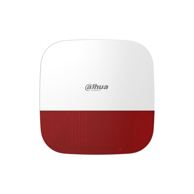 DAHUA DHI-ARA13-W2 - Sirena Inalámbrica para Exterior con Estrobo Rojo/ 110dB / Múltiples sonidos de Alarma/ IP65/ Alarma de Batería Baja