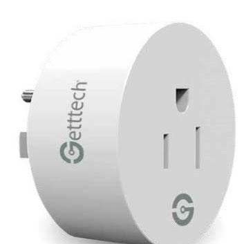 Enchufe Inteligente GETTTECH GSW-71002, Inalámbrico, Wi-Fi, Blanco, 110V-125V