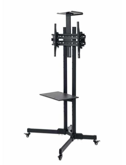 Soporte de Carrito Multimedia Económico MANHATTAN 462174, 55 Kg, 32 pulgadas, 65 pulgadas, TV