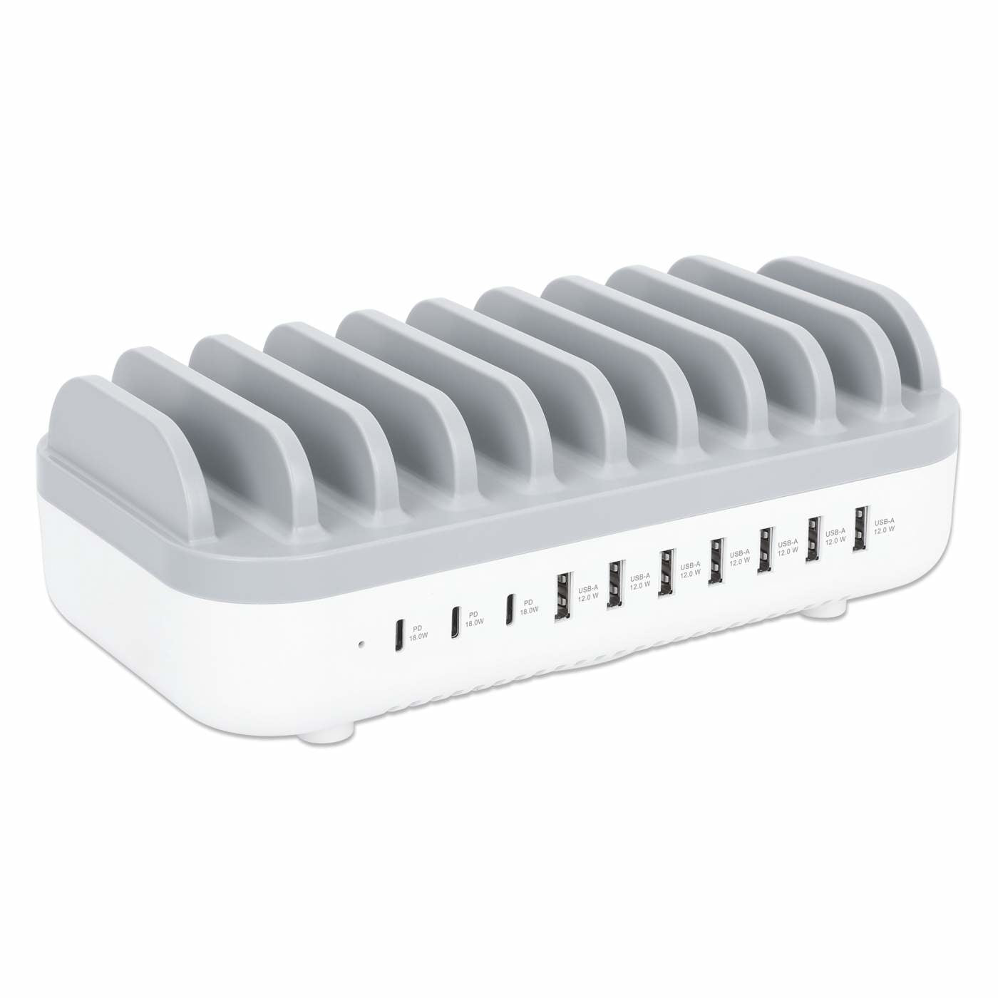 180856 Estación de carga de 10 puertos USB - 120 W Manhattan