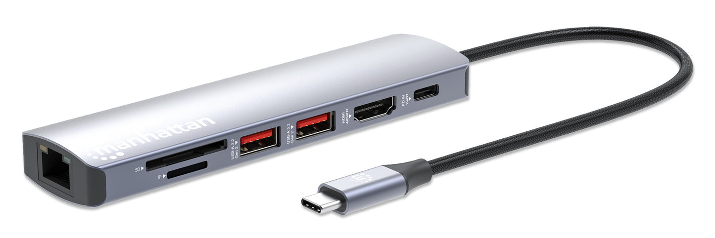 153966 Docking USB-C con lector de tarjetas, 7 en 1