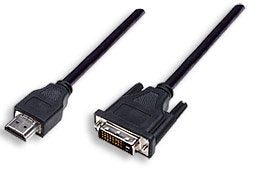 372503 Cable HDMI Macho a DVI-D 24+1 Macho, Enlace Dual, Negro, 1.8m.