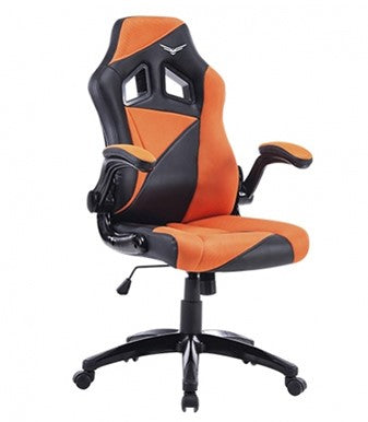 Silla Gaming Naceb Technology AIR STRIKER, Gamer, Negro/Naranja, Piel Sintética