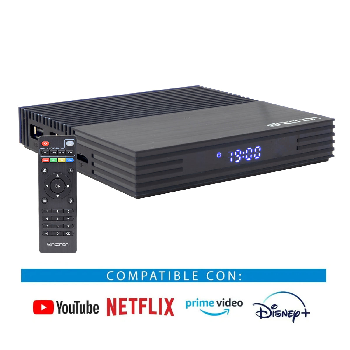 tv box NECNON Modelo 3M-2, Ethernet, 4K UHD , Android TV 11 ,  2GB, 16GB