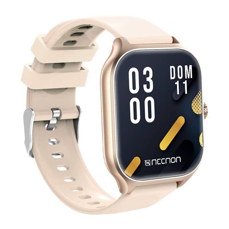 SMARTWATCH NSW-101 2.01  IP67 BT 5.0 APP FITPRO BAT 180 mAH MIDE CALORIAS FC CON VIBRACIÓN MULTIMEDIA FUNCIÓN BUSCAR Y FOTOS A DISTANCIA BEIGE/DORADO
