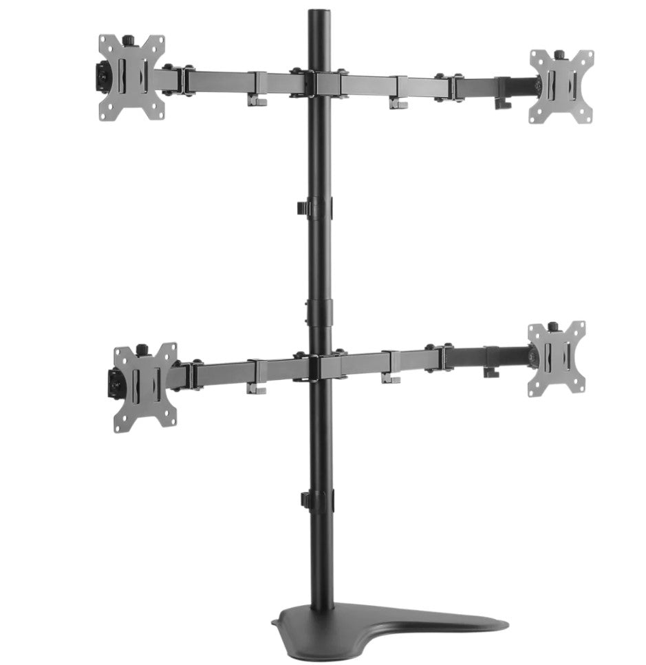 Soporte de Escritorio OVALTECH OVME-Q1332 para 4 Monitores LCD de 13 pulgadas a 32 pulgadas (Resistencia 8kgs)