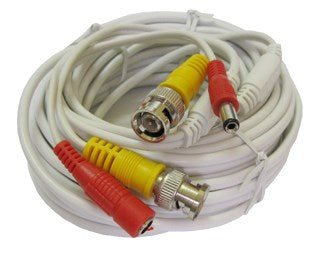 Cable siames coaxial Pre-ensamblado de 20 metros de largo, incluye conectores de video y energia