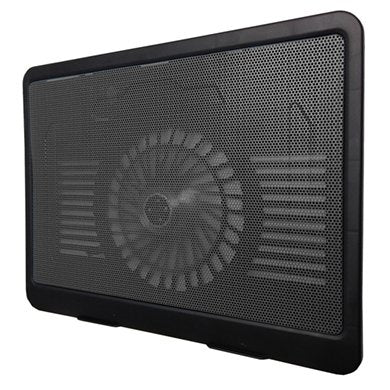 Base Enfriadora, luz led, ángulo ajustable, 1 Hub USB, 9 a 15 Pulgadas , Negro, BROBOTIX 044695N