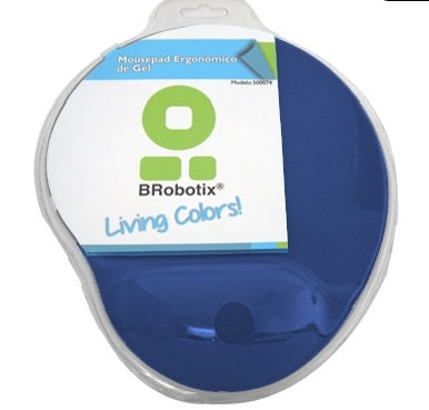 Mouse Pad, C/ Almohadilla Tipo Gel, AZUL MARINO, Antiderrapante, Monótono, 24.5*21.5*0.2 Cms, BROBOTIX 500074A