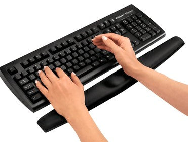 Mouse Pad para Teclado de Escritorio, con Descansa Muñecas, Gel en su interior, Ergonómico, Antiderrapante, 46*7*2 cms, Negro, 058950 BROBOTIX