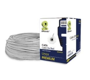Bobina UTP, CAT6, 100 m, Interior, Gris, CCA, BROBOTIX 062410