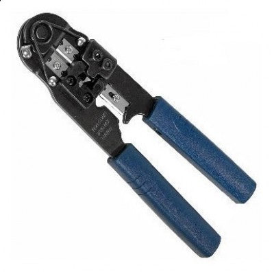 Pinza para Crimpear Plug Modular RJ45, Corta y Pela, Azul-negro, 000210 BROBOTIX