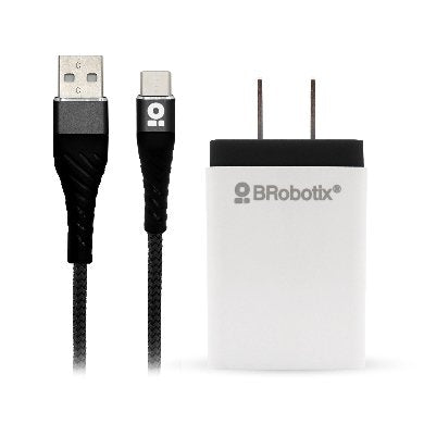 CARGADOR BROBOTIX USB C/CABLE TIPO C CARGA RÁPIDA 963325, Negro, Pared, 5 V, 1