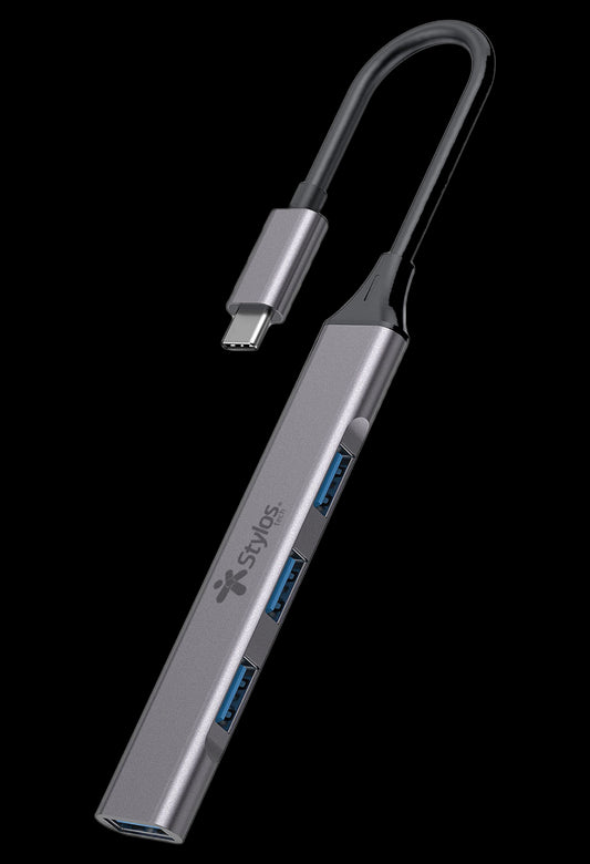 Adaptador HUB 4 En 1 Stylos. STCBHUB42G