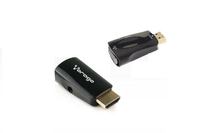 Convertidor HDMI a VGA VORAGO ADP-208, 3,05 m, HDMI, VGA/3.5mm, Macho/hembra, Negro
