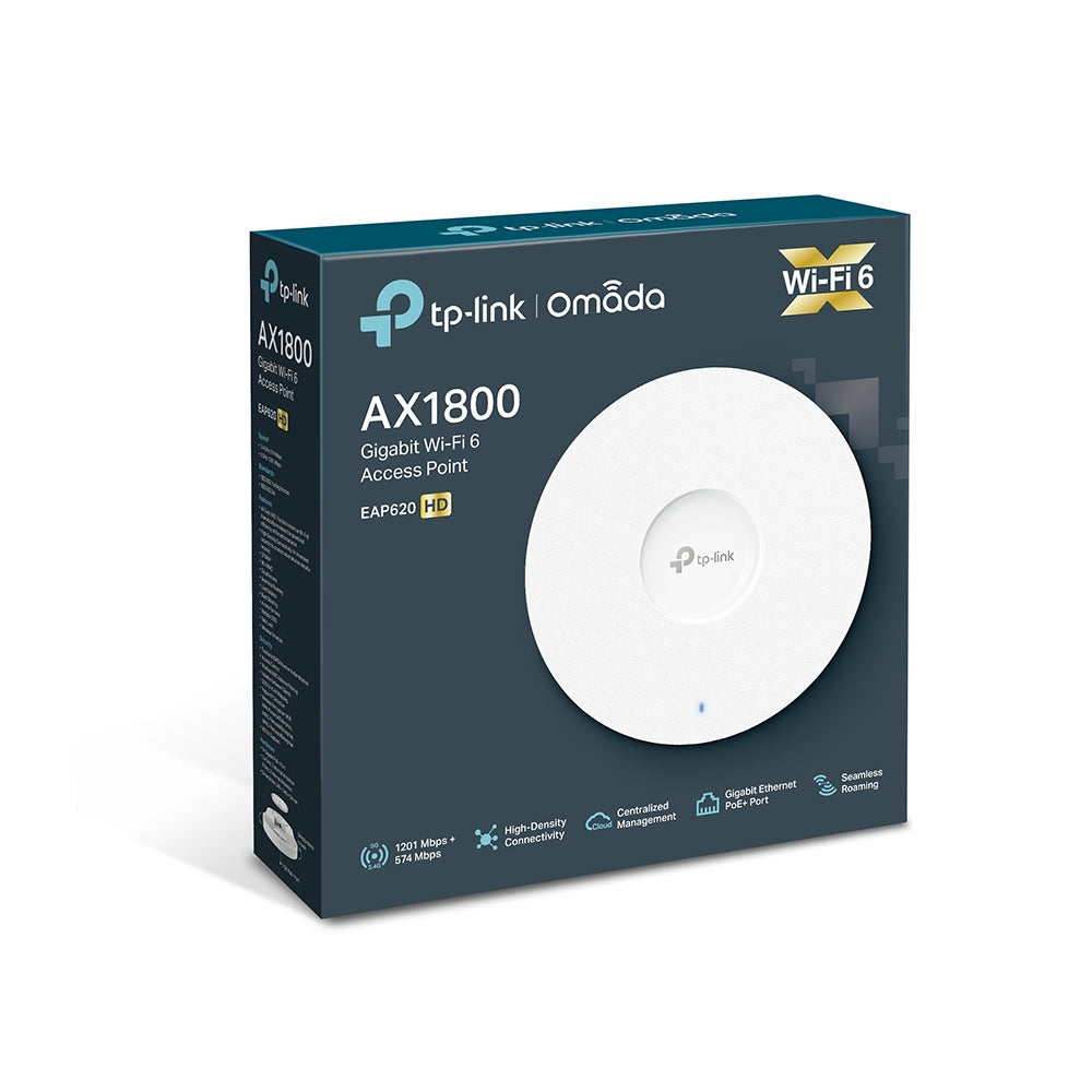 ACCESS POINT INALÁMBRICO DE MONTAJE EN TECHO DE DOBLE BANDA AX1800 AC OMADA TP-LINK EAP620 HD