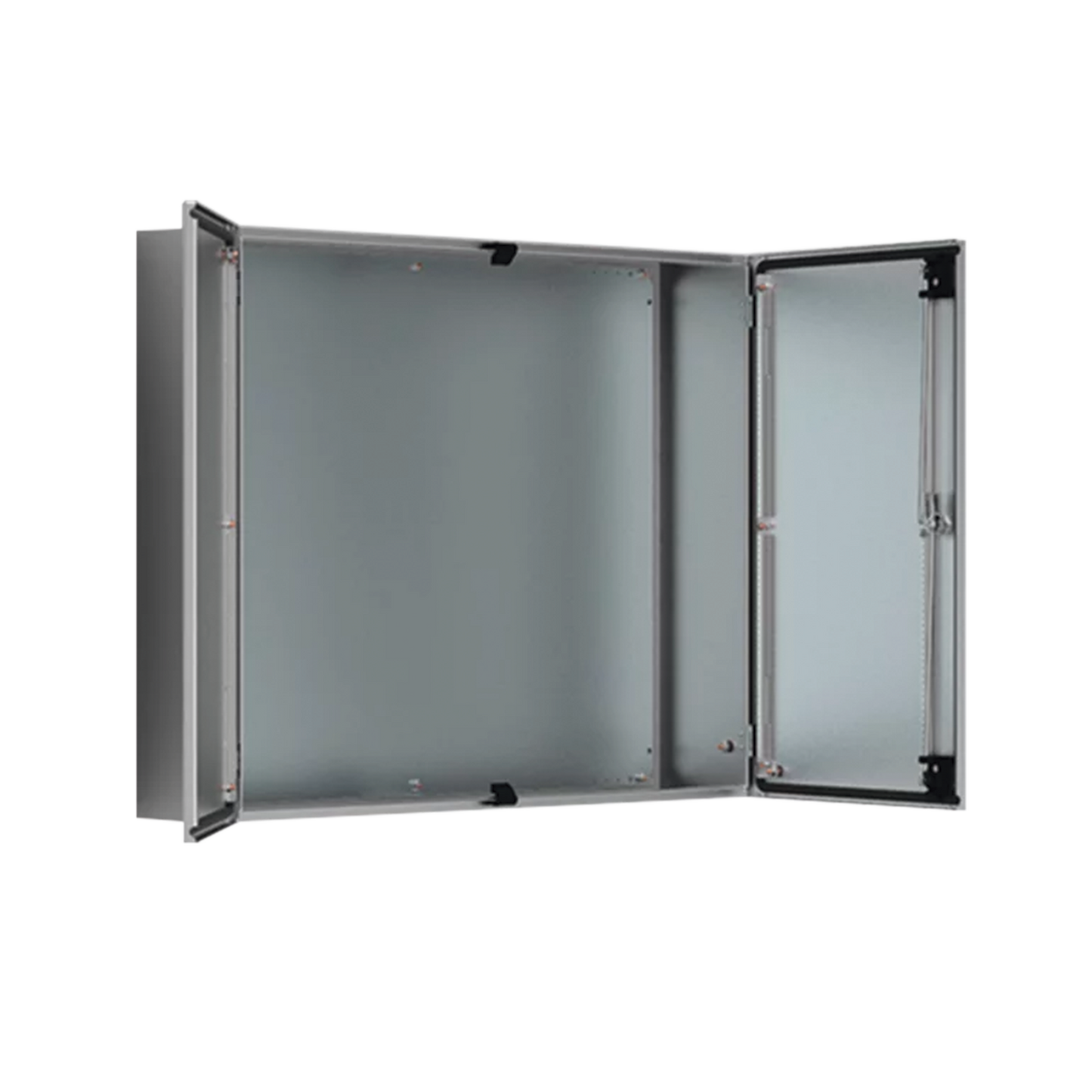 Gabinete de Doble Puerta, 1200 x 1200 x 400 mm, de Acero Inoxidable, Cepillado. ProtecciÃ³n NEMA 12, IP55, IK10