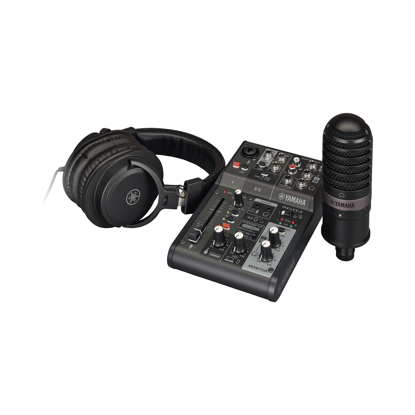 Paquete para live streaming | Mezclador de Streaming en Vivo de 3 canales |  MicrÃ³fono de Condensador con Calidad de Estudio | Auriculares con Calidad de Estudio