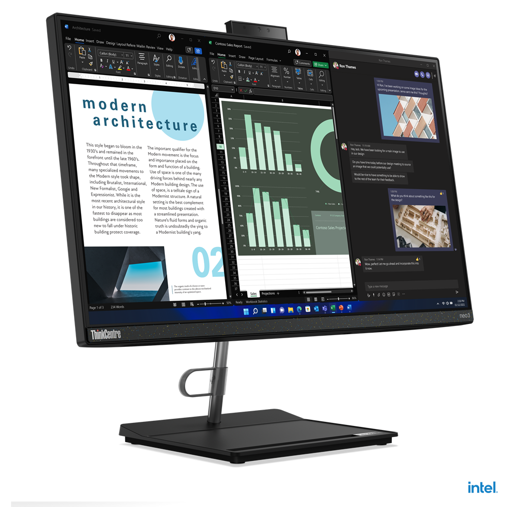 All in One LENOVO ThinkCentre Neo30a , 23.8 pulgadas, Intel Core i5, 8 GB, 256 GB SSD, Windows 11 Pro