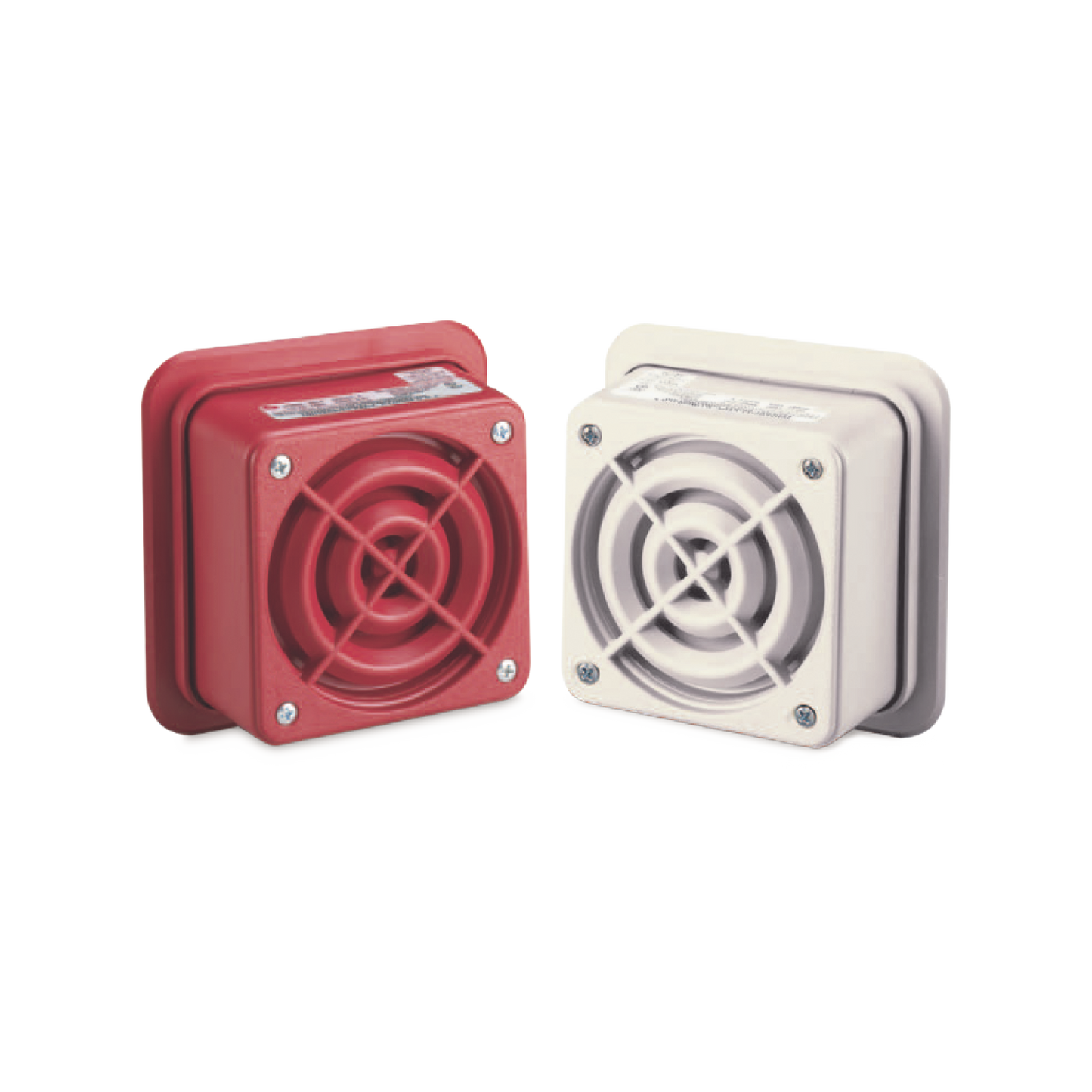 AudioMasterÂ® Altavoz Reentrante Listado contra incendios UL de 2 Watts, De 25 Vrms color Rojo