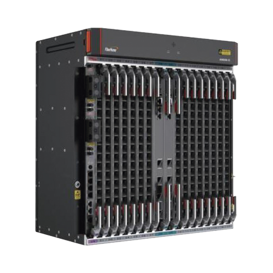 OLT Carrier Class Modular GPON, 14 Ranuras de Servicio, Doble fuente -48Vcc, 11 UR, GestiÃ³n por UNM2000, CLI