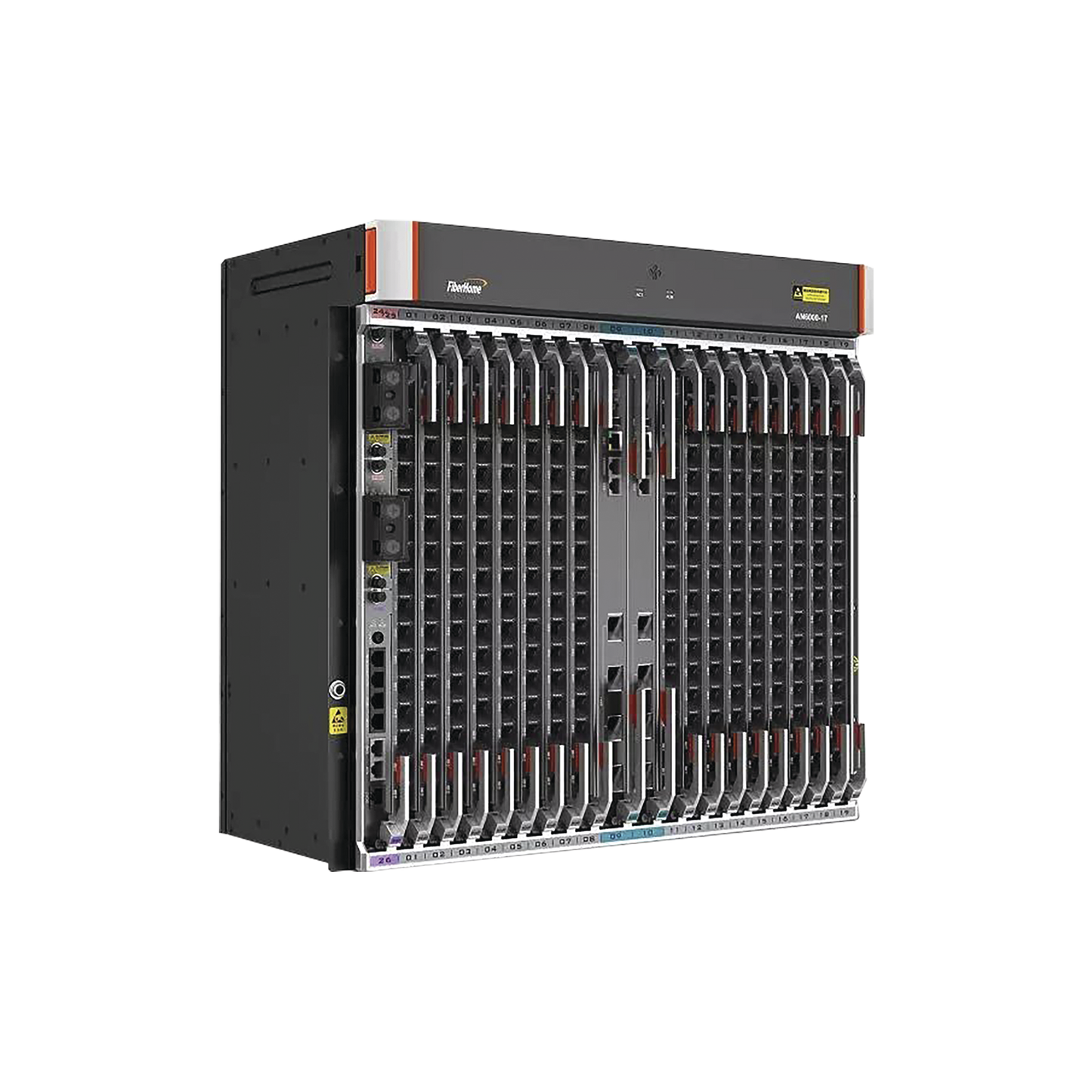 OLT Carrier Class Modular GPON, 16 Ranuras de Servicio, 1 Tarjeta de Servicio, crecimiento hasta 256 puertos GPON o 128 XGPON, GestiÃ³n por UNM2000, CLI