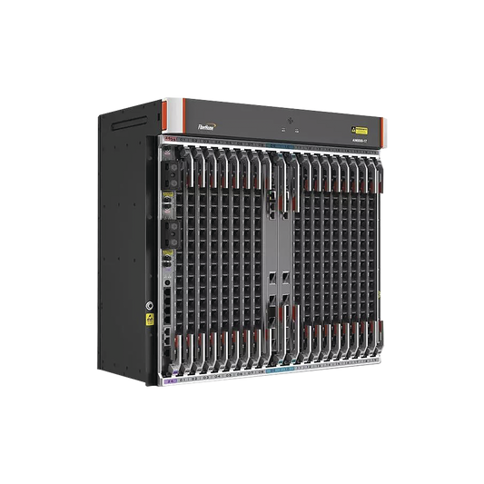 OLT Carrier Class Modular GPON, 16 Ranuras de Servicio, 1 Tarjeta de Servicio, crecimiento hasta 256 puertos GPON o 128 XGPON, GestiÃ³n por UNM2000, CLI