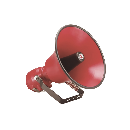 Altavoz amplificado de 30 W a 24VCD A Prueba de Explosiones Listado por UL y cUL para Clase I, DivisiÃ³n 1, Grupos B, C y D; Clase I, DivisiÃ³n 2, Grupo A, B, C y D; Clase II, DivisiÃ³n 2, Grupos F y G; Clase III