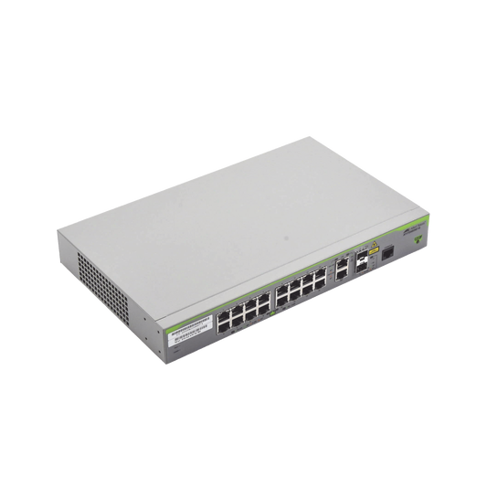 Switch Administrable CentreCOM FS980M, Capa 3 de 16 Puertos 10/100 Mbps + 2 puertos RJ45 Gigabit/SFP Combo | ALLIED TELE