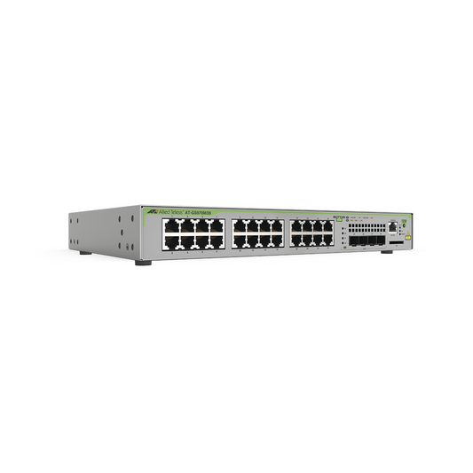 Switch Administrable CentreCOM GS970M, Capa 3 de 24 Puertos 10/100/1000 Mbps + 4 SFP Gigabit | ALLIED TELESIS
