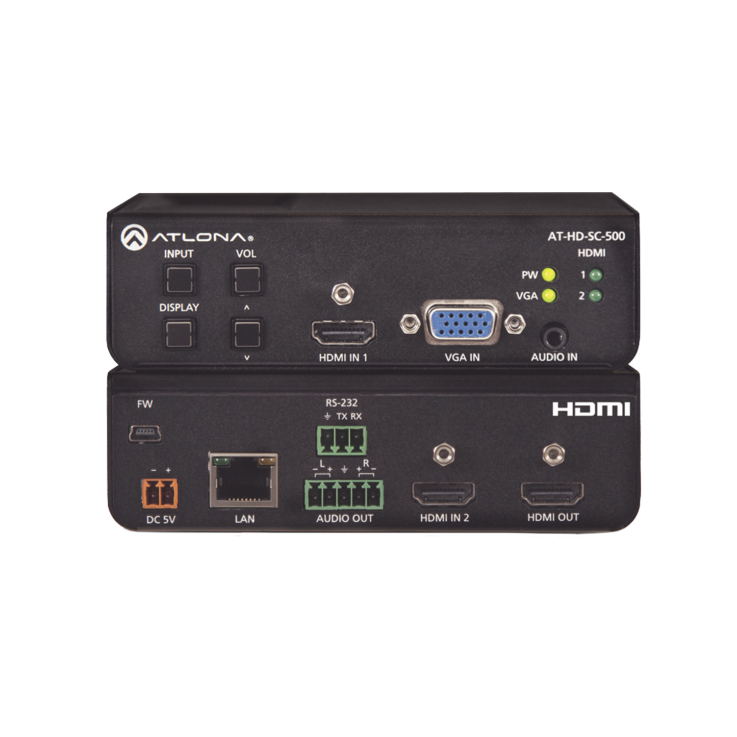 Escalador de vÃ­deo HD de tres entradas para seÃ±ales HDMI y VGA