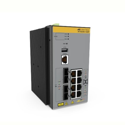 Switch Industrial PoE+ Capa 3 D/8 Puertos 10/100/1000 PoE af/at, 4 x SFP | ALLIED TELESIS