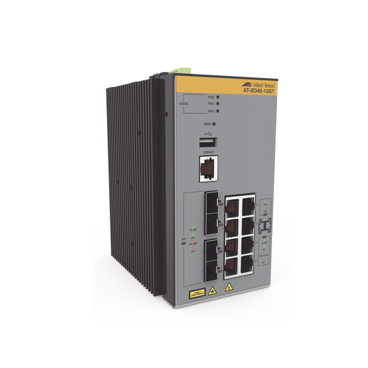 Switch Industrial Administrable Capa 3 de 8 x 10/100/1000 Mbps + 4 Puertos SFP | ALLIED TELESIS