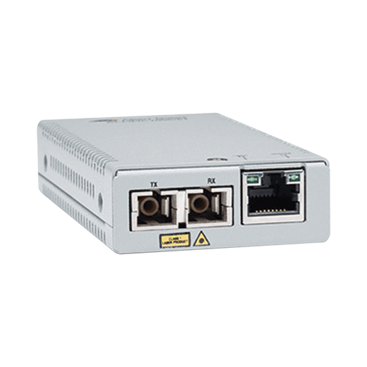 Convertidor de medios Gigabit Ethernet a fibra óptica, conector SC, multimodo (MMF), distancia de 220 hasta 500 m, con f