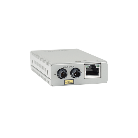 Convertidor de medios fast ethernet a fibra óptica, conector ST, multimodo (MMF), distancia hasta 2 km | ALLIED TELESIS