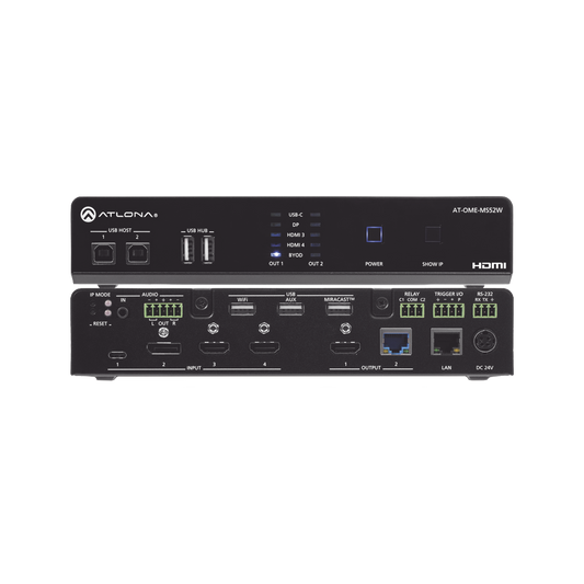 OMEGA 4K/UHD Switch matriz 5Ã—2 con USB y enlace inalÃ¡mbrico