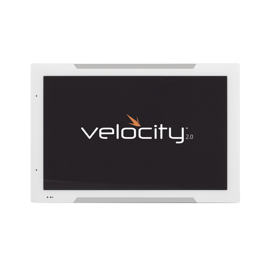 Panel tÃ¡ctil de programaciÃ³n Velocity de 8â€³ / IluminaciÃ³n LED en bisel para programaciÃ³n de salas y control AV / Color blanco
