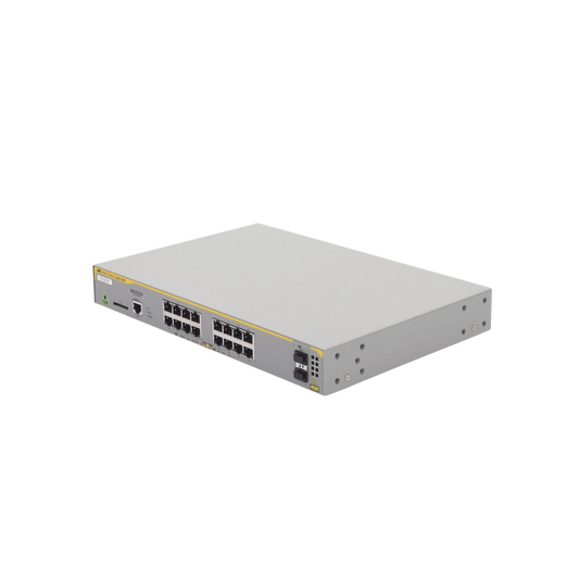 Switch Administrable Capa 3, 16 puertos 10/100/1000 Mbps + 2 puertos SFP Gigabit | ALLIED TELESIS