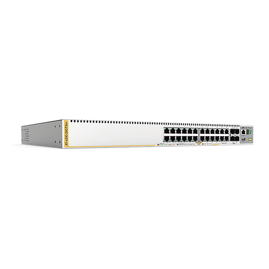Switch Stackeable Capa 3, 20 puertos 10/100/1000 Mbps + 4 x 100M/1G/2.5/5G-T + 4 puertos SFP+ 10 G, fuente redundante | 