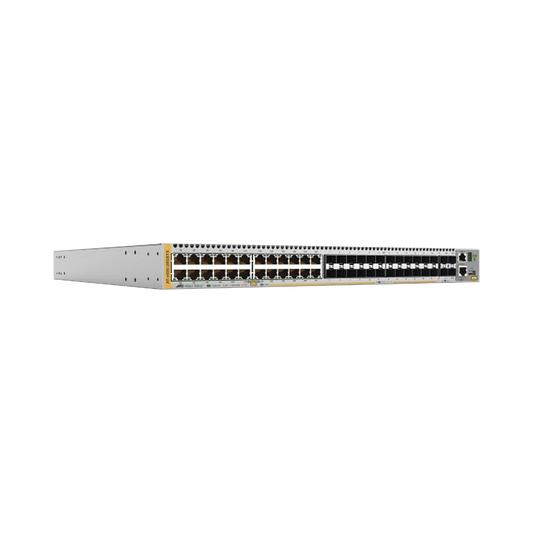 Switch Stackable 24-port 10/100/1000T y 24-port 100/1000 SFP, 4 SFP+ y doble hotswap | ALLIED TELESIS