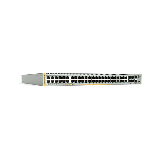 Switch Stackeable Capa 3, 48 puertos 10/100/1000 Mbps + 4 puertos SFP+ 10 G y dos bahías hotswap PSU, Versión Federal | 