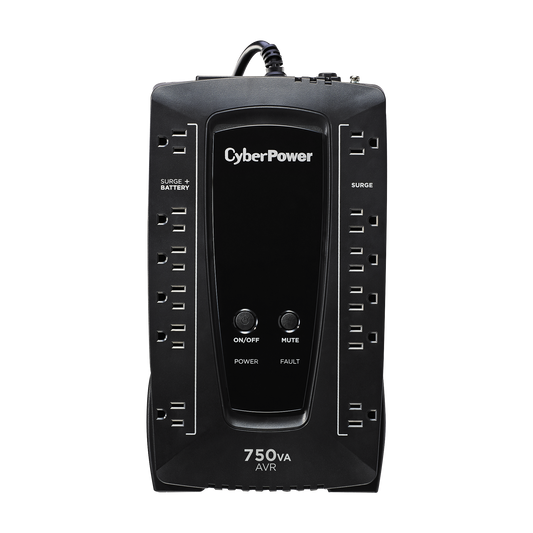 UPS de 750 VA/450 W, TopologÃ­a LÃ­nea Interactiva, Entrada 120 Vca NEMA 5-15P, Tipo Gabinete Compacto, Con 12 Tomas NEMA 5-15R