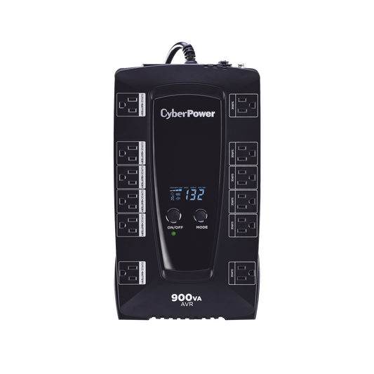 UPS de 900 VA/480 W, TopologÃ­a LÃ­nea Interactiva, Entrada 120 Vca NEMA 5-15P, Tipo Gabinete Compacto, Con 12 Tomas NEMA 5-15R