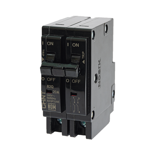 MCB - Interruptor Termomagnético Enchufable, Serie: B2Q, 2P, 50A, 240V (SKU:1002285)