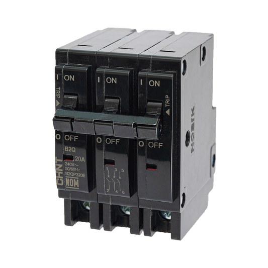 MCB - Interruptor Termomagnético Enchufable, Serie: B2Q, 3P, 50A, 240V (SKU:1002301)